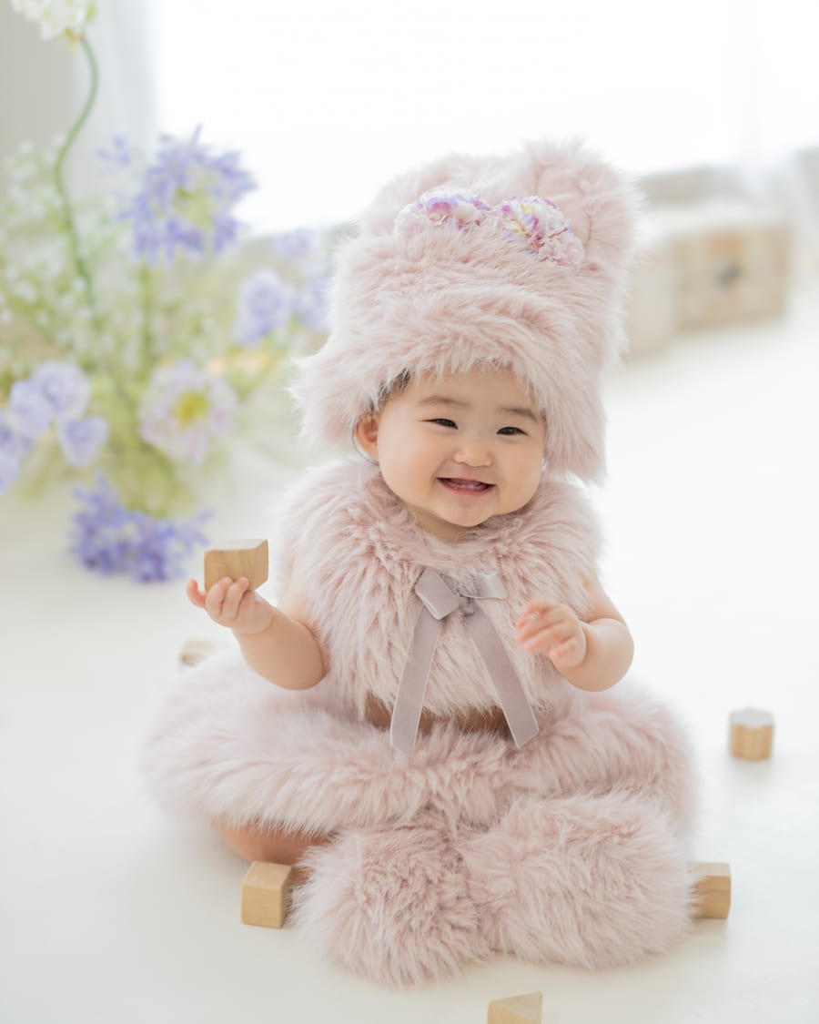 ハーフバースデーフォトで着られる衣装「うさぎ」